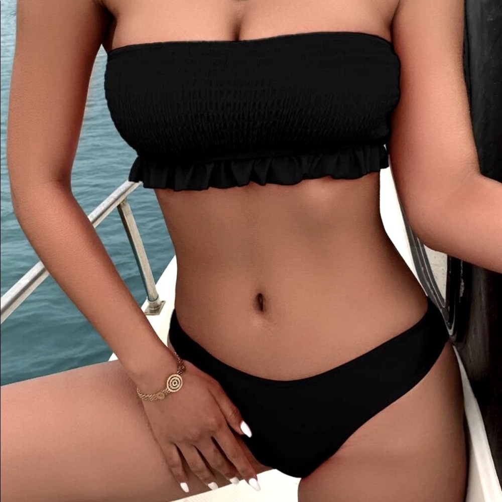 Black Bandeau SHEIN women’s bathing suit